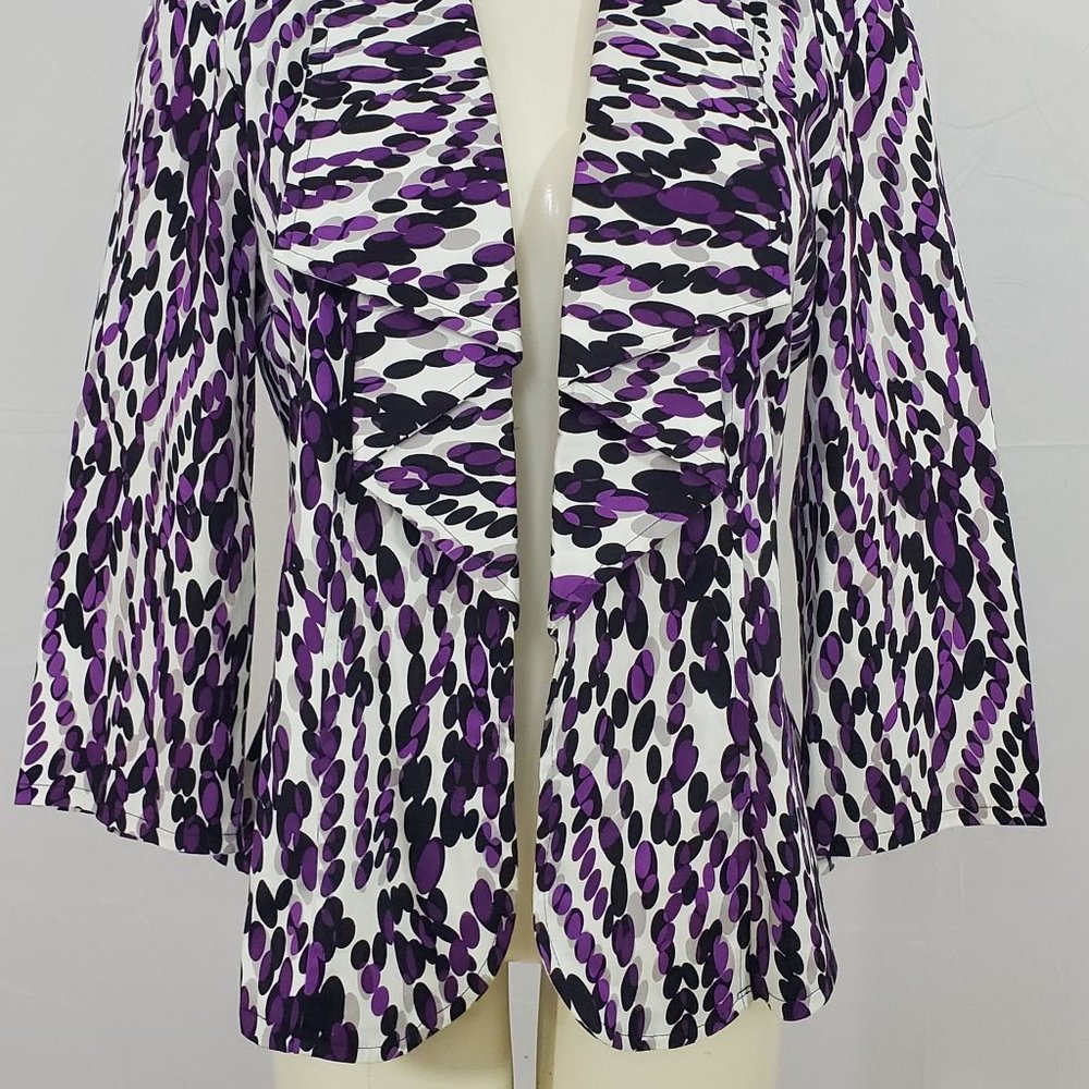 Cato Jacket size Large Purple Collared Blazer - Picture 3 of 8